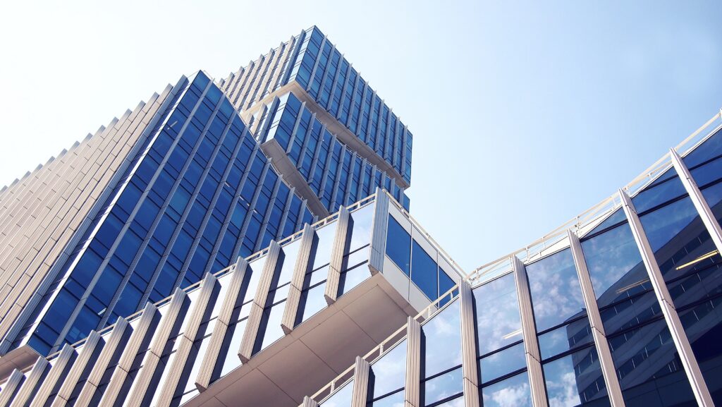 Modern office buildings representing operational continuity